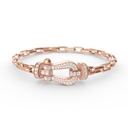 [⭐Shinejoy]FORCE LARGE HORSESHOE CLASP  METAL BRACELET