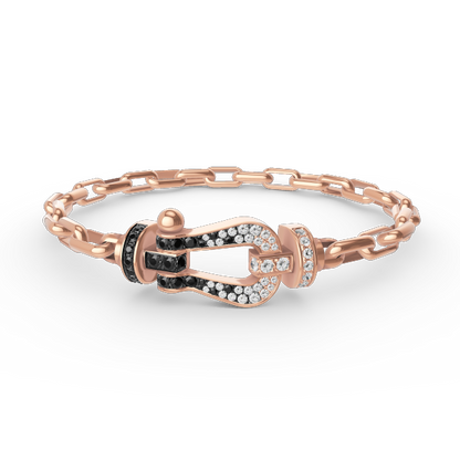 [⭐Shinejoy]FORCE LARGE HORSESHOE CLASP  METAL BRACELET