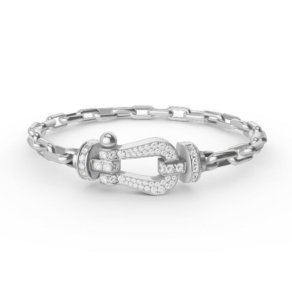 [⭐Shinejoy]FORCE LARGE HORSESHOE CLASP  METAL BRACELET