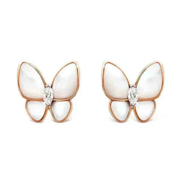 [⭐Shinejoy]バタフライモップダイヤモンドピアス