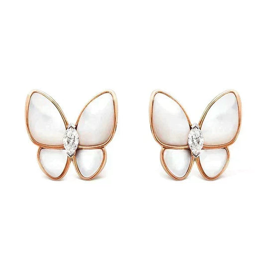 [⭐Shinejoy]バタフライモップダイヤモンドピアス