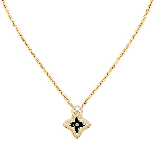 [⭐Shinejoy]STAR PEDANT PINK GOLD DIAMOND NECKLACE