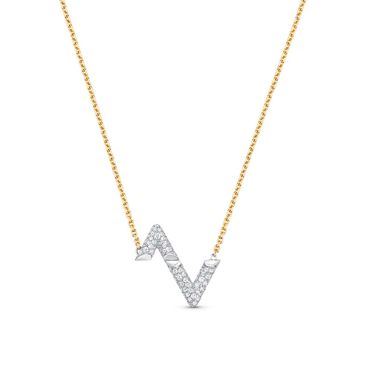 [⭐Shinejoy]VOLT SILBER DIAMANT ANHÄNGER HALSKETTE