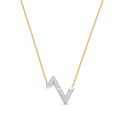 [⭐Shinejoy]VOLT SILBER DIAMANT ANHÄNGER HALSKETTE