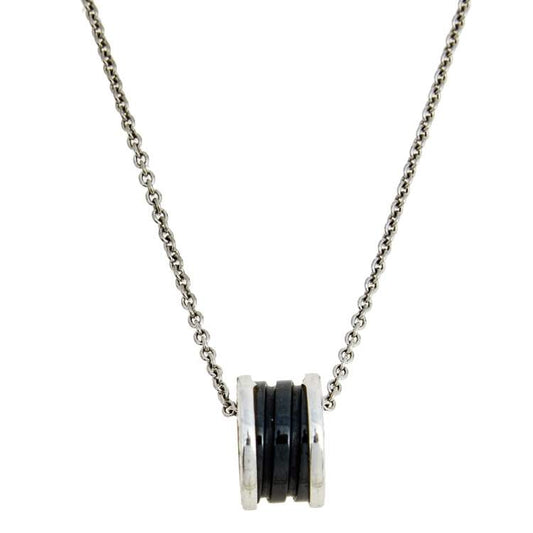 [⭐Shinejoy]ZERO 1 BLACK CERAMIC SILVER NECKLACE