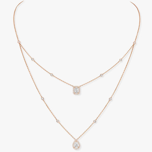 [⭐Shinejoy]MY TWIN 2 ROW DIAMOND NECKLACE