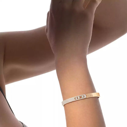 [⭐Shinejoy]Move Noa Ciselé half pavé bangle