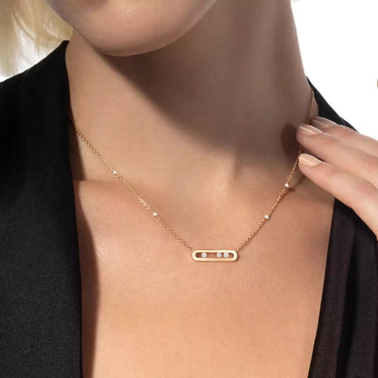[⭐Shinejoy] Baby Move Gold Diamond Necklace
