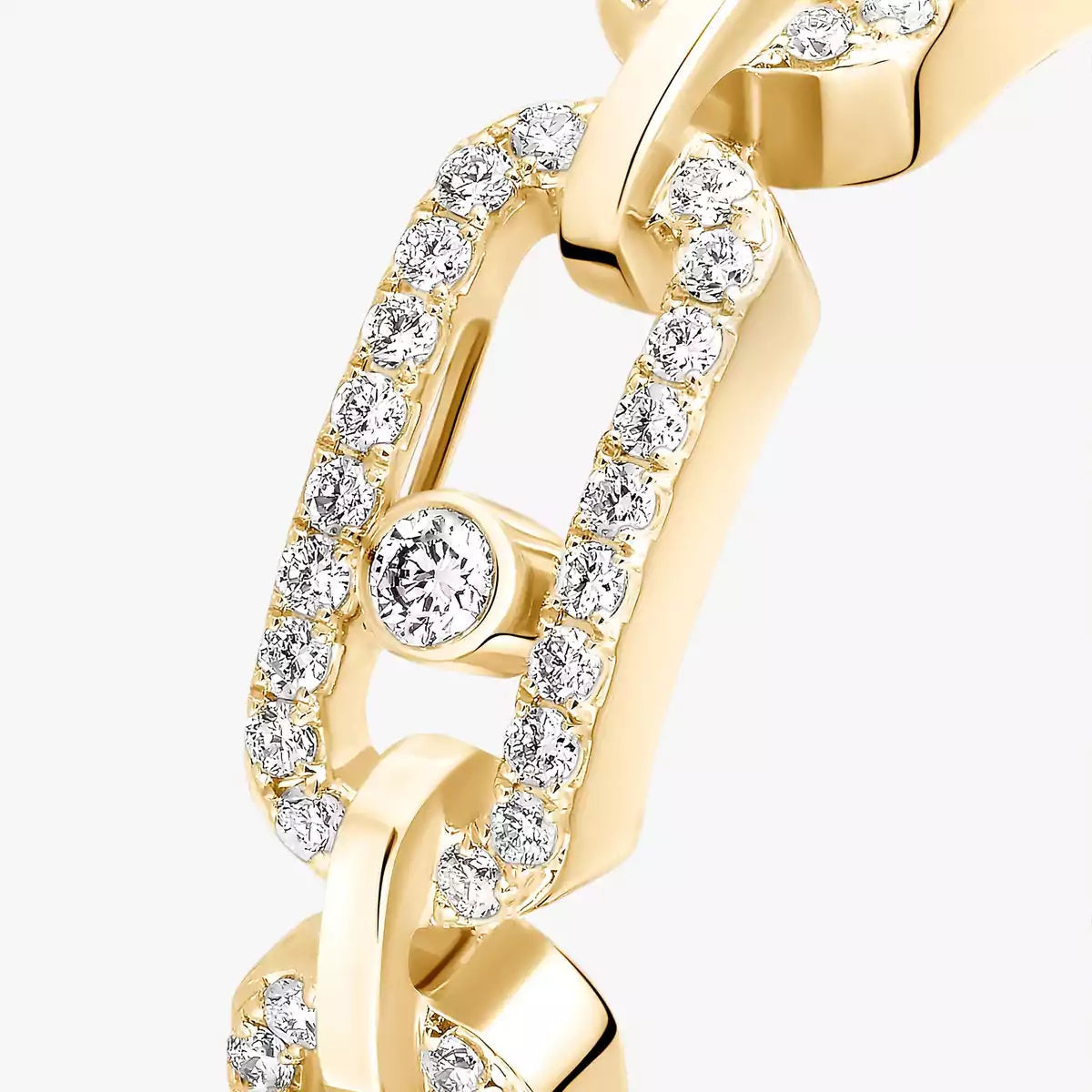 [⭐Shinejoy]Move Link Pave_-Set Diamond Ring in Gold