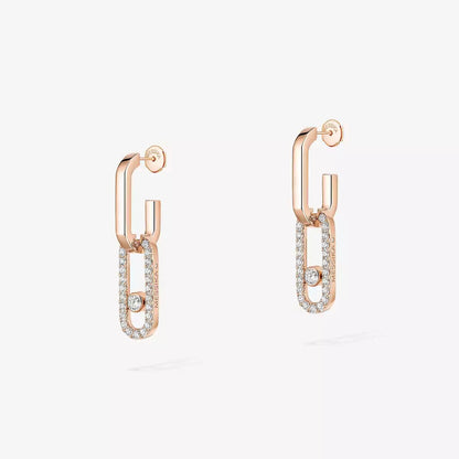 [⭐Shinejoy]Move Link Diamond Earrings