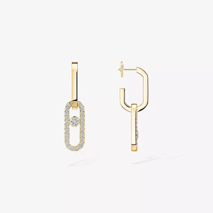 [⭐Shinejoy]Move Link Diamond Earrings