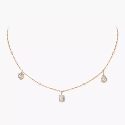 [⭐Shinejoy]My Twin Diamond Necklace in Silver