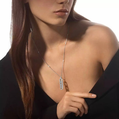 [⭐Shinejoy]Diamant-Halskette Move 10.
