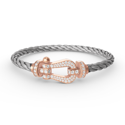 [⭐Shinejoy]FORCE LARGE HORSESHOE FULL DIAMOND BRACELET ROSE GOLD