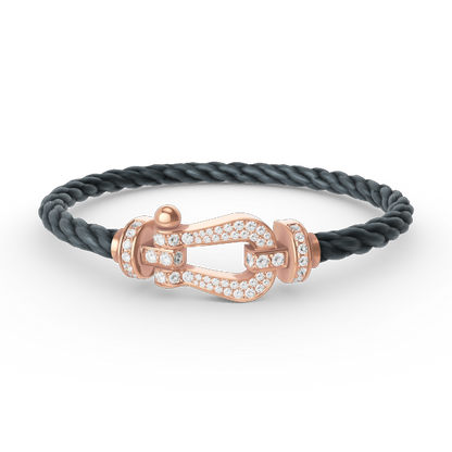 [⭐Shinejoy]FORCE LARGE HORSESHOE FULL DIAMOND BRACELET ROSE GOLD