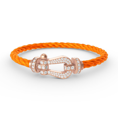 [⭐Shinejoy]FORCE LARGE HORSESHOE FULL DIAMOND BRACELET ROSE GOLD
