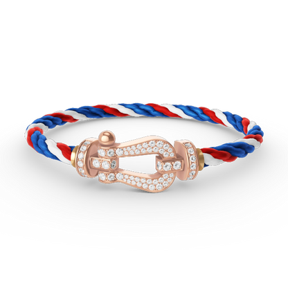 [⭐Shinejoy]FORCE LARGE HORSESHOE FULL DIAMOND BRACELET ROSE GOLD