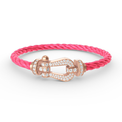 [⭐Shinejoy]FORCE LARGE HORSESHOE FULL DIAMOND BRACELET ROSE GOLD