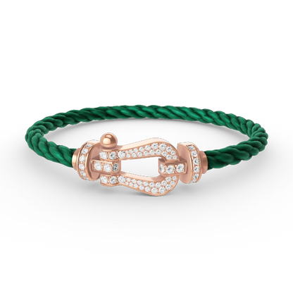 [⭐Shinejoy]FORCE LARGE HORSESHOE FULL DIAMOND BRACELET ROSE GOLD