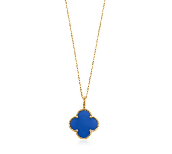 [⭐Shinejoy]CLOVER 25MM ネックレス ターコイズ ローズゴールド