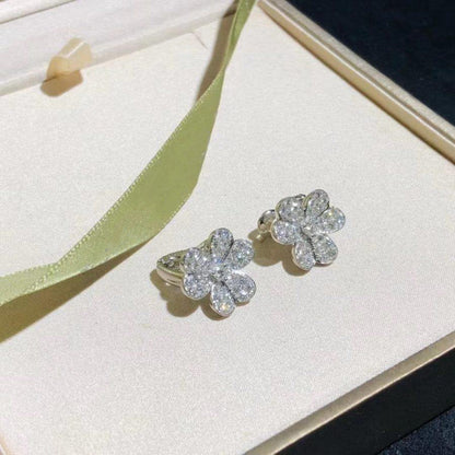 [⭐Shinejoy]フリヴォル シルバー フラワー ダイヤモンド ピアス
