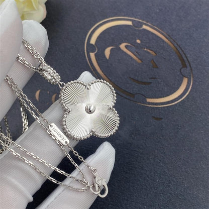 [⭐Shinejoy]CLOVER 25MM シルバー ビッグクローバーネックレス