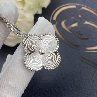 [⭐Shinejoy]CLOVER 25MM シルバー ビッグクローバーネックレス