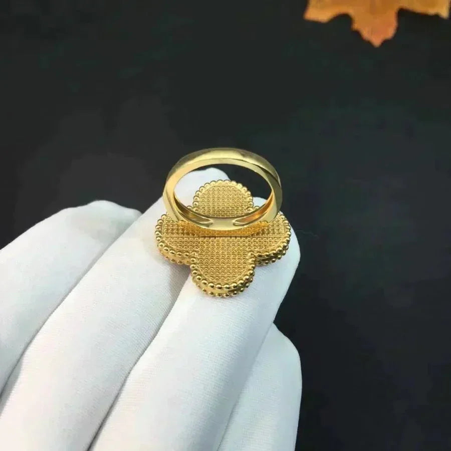[⭐Shinejoy]クローバー・マラカイト・リング