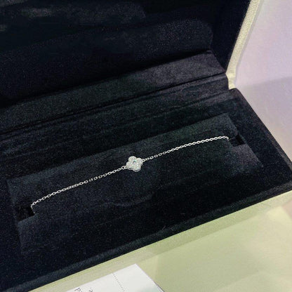 [⭐Shinejoy]CLOVER  SINGLE FLOWER BRACELET SILVER