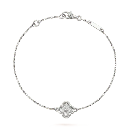 [⭐Shinejoy]CLOVER  SINGLE FLOWER BRACELET SILVER