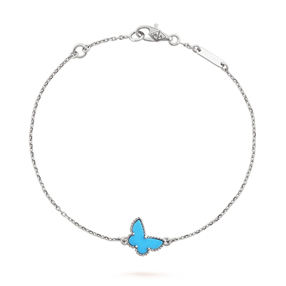 [⭐Shinejoy]BUTTERFLY TURQUOISE BUTTERFLY BRACELET SILVER