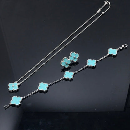 [⭐Shinejoy]CLOVER 1 DIAMOND BLUE SKY シルバーピアス