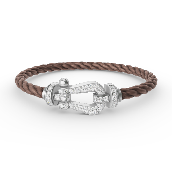 [⭐Shinejoy]FORCE LARGE HORSESHOE FULL DIAMOND BRACELET SILVER