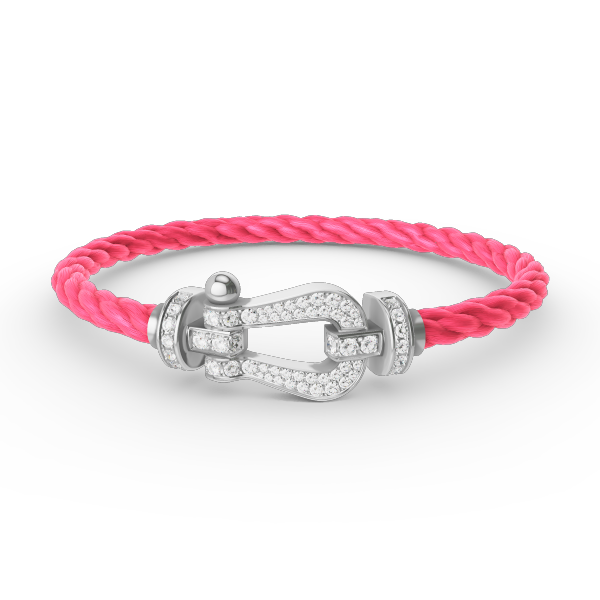[⭐Shinejoy]FORCE LARGE HORSESHOE FULL DIAMOND BRACELET SILVER