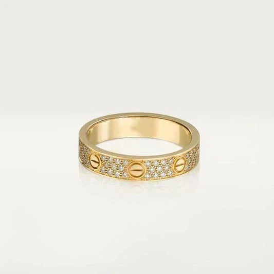 [⭐Shinejoy]LOVE RING 3.6MM ダイヤモンドパヴェ