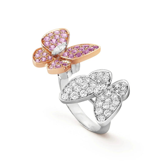 [⭐Shinejoy]DOPPEL-SCHMETTERLINGS-DIAMANT-RING