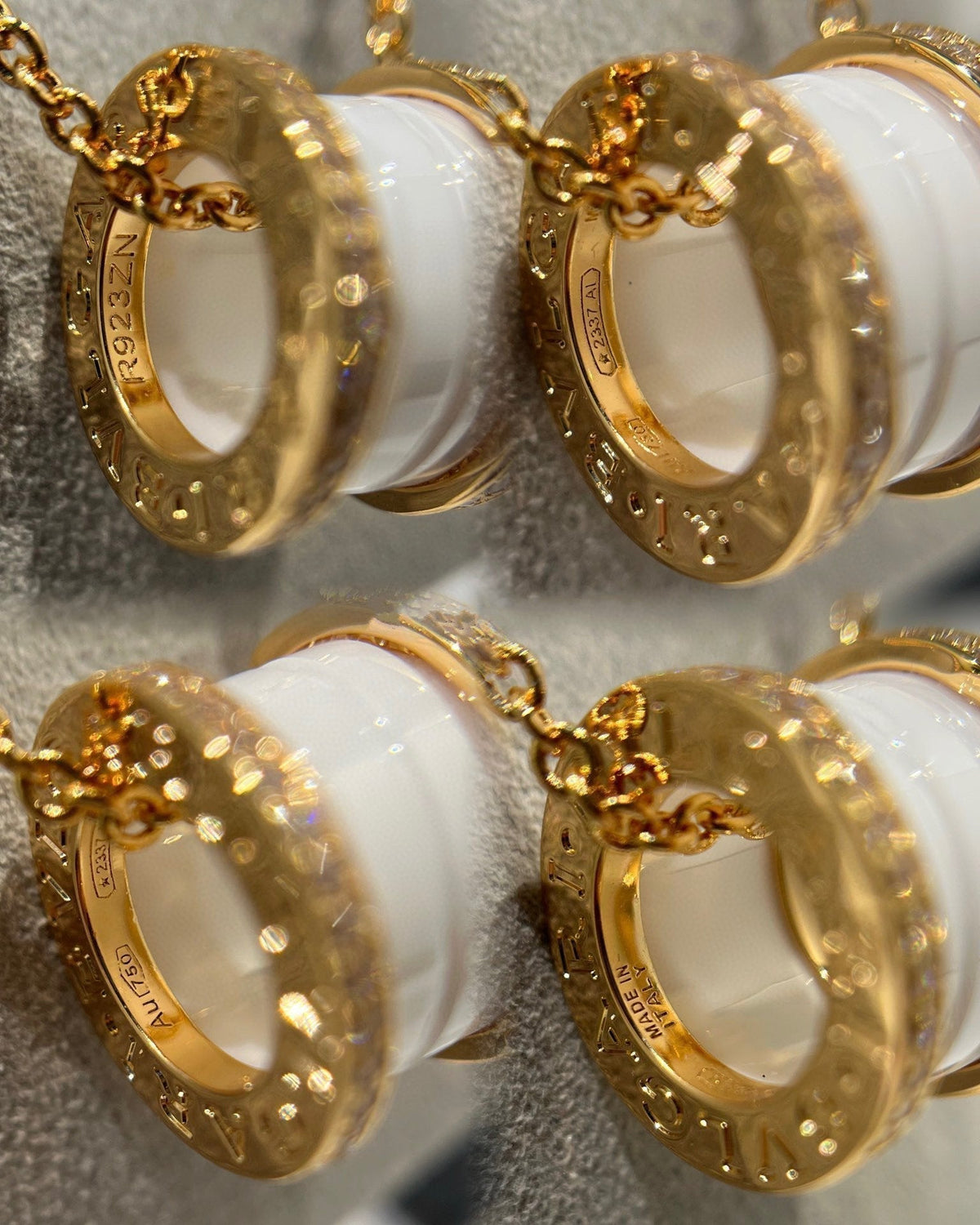[⭐Shinejoy]ZERO 1 WEISSKERAMIK DIAMANT ROSÉGOLD HALSKETTE